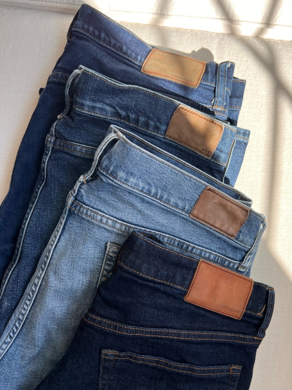 Lot of 4 J.Crew Men's Classic Denim Jeans - Blue Wash